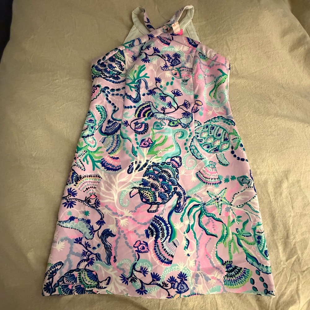 Lilly Pulitzer Pink and Blue Girls Floral Dress